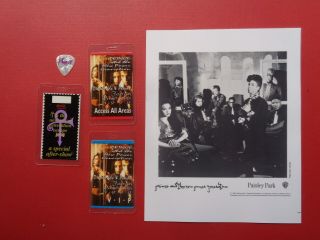 Prince,  B/w Promo Photo,  3 Backstage Passes,  Guitar Pick,  1992 - 93 Tour