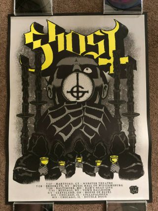 Ghost 2013 Infestissumam Tour Lithograph Poster Rare 18 " X 24 " (lollapalooza)