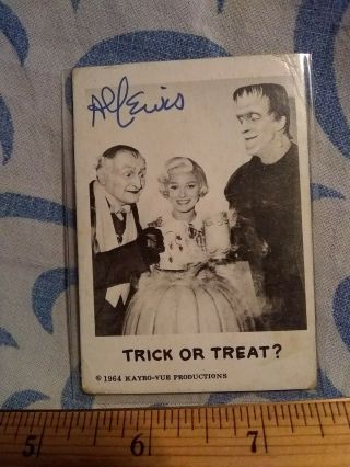 Autographed Al Lewis Munsters Trading Card Grandpa