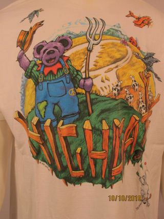 Grateful Dead Concert Tee Shirt 1995 Highgate Vermont,  XL,  Liquid Blue 2
