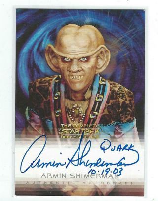 Armin Shimerman The Complete Star Trek Deep Space Nine Autograph Card Quark