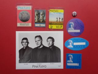 Pink Floyd,  Promo Photo,  6 Backstage Passes,  Pin,  Rare Originals,  Division Bell Tour