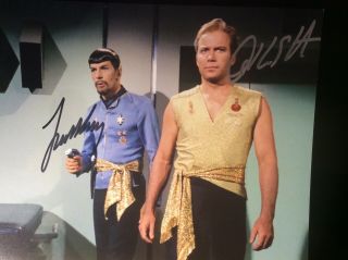 William Shatner 8 - 10 Signed Photo Star Trek Leonard Nimoy Fab
