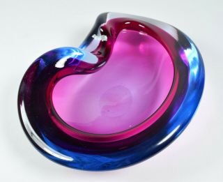 Vintage Murano Sommerso Glass Bowl/ashtray C1960s