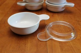 Corning P - 150 - B Grab It Bowls (x7) with 1 Pyrex Glass Lid and 5 Rubber Lids GUC 4