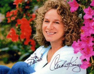 Carole King Signed Lovely 8x10 Photo / Autograph Inscribed To David