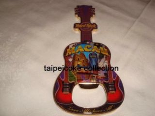 Hard Rock Hotel Macau City Guitar Bottle Opener Magnet Old Version