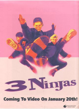 3 Ninjas & Three Ninjas Kick Back Video Press Kit With Photos