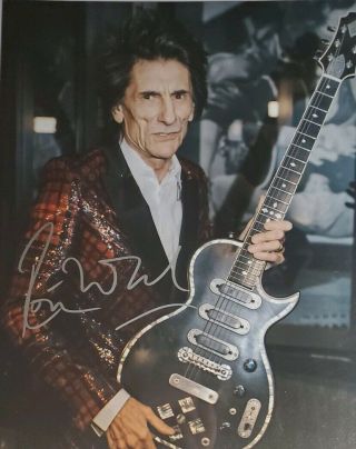 Ronnie Wood Hand Signed 8x10 Photo W/ Holo Rolling Stones