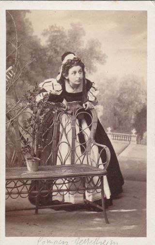 Caroline Gomperz Bettelheim Vienna Court Opera Singer Gounod Faust Vintage Cdv