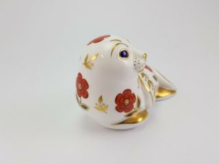Porcelain Royal Crown Derby Bone China Seal Figurine Paperweight 4