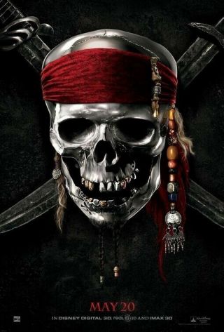 Pirates Of The Caribbean 4 2011 Ds One Sheet - 27x40 Rolled -