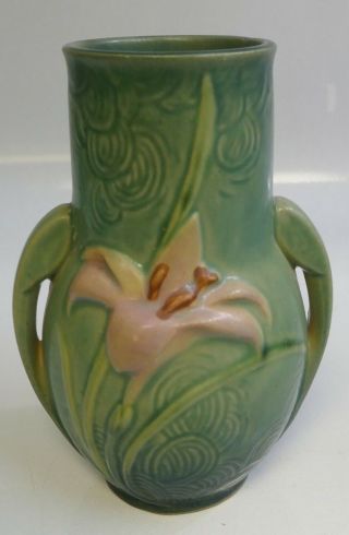 Vintage Roseville Pottery Zephyr Lily Vase 130 - 6 "