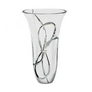 Vera Wang By Wedgwood Love Knots Vase 9 Inch Clear Lead Crystal