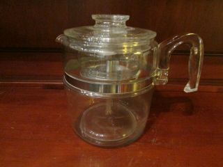 Vintage Pyrex Glass Flameware Stovetop 9 Cup Coffee Pot Percolator 7759 Complete