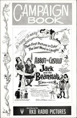 Jack And The Beanstalk Pressbook,  Abbott And Costello,  Buddy Baer,  Dorothy Ford