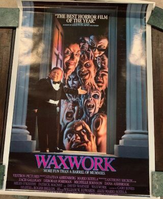 Vintage Waxwork Horror Movie Poster 27 X 40 1988