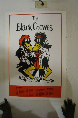The Black Crowes Poster Early Europe Tour Crows