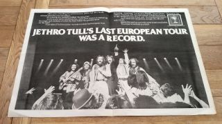 Jethro Tull Bursting Out 1978 Poster Size Advert Size: 16x24 Inches