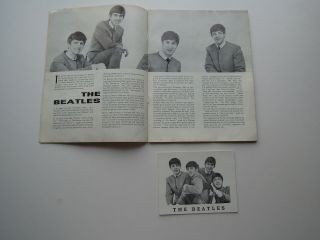 Beatles Show 1963 Gold Concert Souvenir Programme With Official Fan Club Card