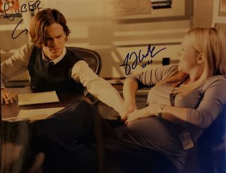 Signed Matthew Gray Gubler / Aj Cook 11x14 Photo Criminal Minds