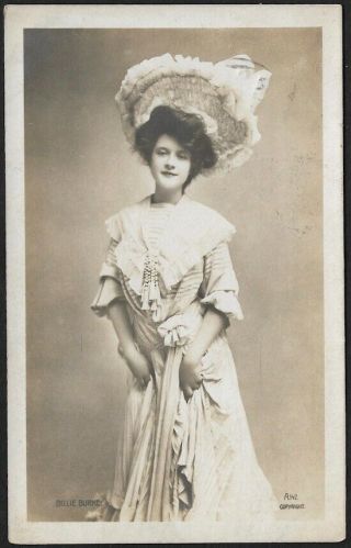1910s British Rppc Real Photo Postcard Ziegfeld Follies & Film Star Billie Burke