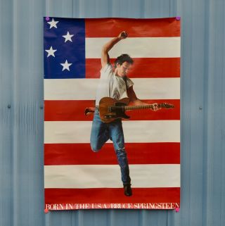 Vintage Large 34x48 Bruce Springsteen Born In The Usa Promo Poster 1984