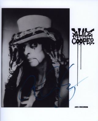 Alice Cooper 8x10 Photo Signed Autographed
