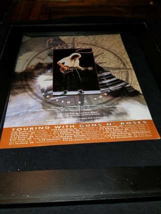 Brian May Driven By You Guns N Roses Rare Radio Promo Poster Ad Framed