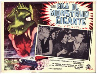 The Giant Gila Monster Mexican Lobby Card (1959) Mgm Horror