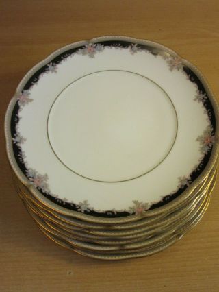 Set Of 8 Noritake " Palais Royal " 9773 Bone China Salad Plates 8.  25 "