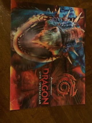 Rare How To Train Your Dragon 3 D Lenticular Poster 13” X 17”