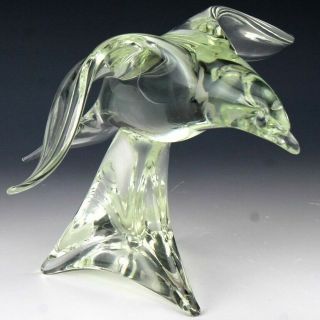 Signed Licio Zanetti Murano Italian Art Glass Modernist Seagull Sculpture Nr Lma