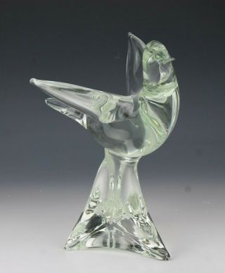 Signed Licio Zanetti Murano Italian Art Glass Modernist Dove Sculpture Nr Lma