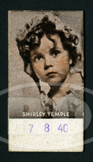 Late 1930s Shirley Temple Cardboard Weight Machine Card From Spain