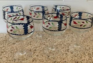 Adams Lancaster 6 3/8 " 10 Oz Glassware Goblets Set Of 6