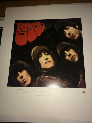 The Beatles Rubber Soul Official Apple Art Print John Lennon Paul Mccartney