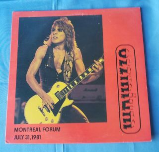 Ozzy Osbourne ‎randy Rhoades Live Ozzmium Lp Recorded July 31,  1981