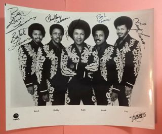 The Tavares Brothers 1970s Signed Autographed 8x10 Press Photo Grammy Winners