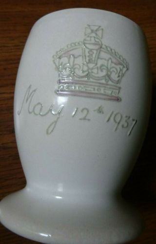 Commemorative Moorcroft Beaker - King George / Edward Coronation 1937 - Signed