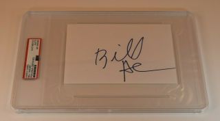 Bill Hader Signed 4x6 Inch Index Card - Snl - Movie Actor - Psa Encapsulated