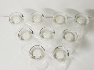 Old FEDERAL GLASS Fountain Ice Cream Cone Holder Bell Shape Set of 9 4