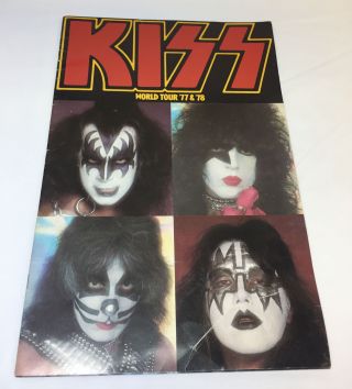 1977/1978 Kiss Concert Program Book World Tour 77&78 Alive Ii