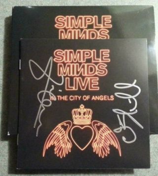 Simple Minds Signed Live In The City Of Angels Cd Booklet Double Cd Autograph