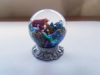 Stunning Art Glass Marble Paperweight Ocean Sea Coral Reef Signed by Doug Sweet 5