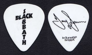 Black Sabbath Tony Iommi Signature Wavy Cross White Guitar Pick 2016 - 17 End Tour