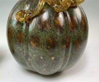 3 Hand Blown Art Glass Decorative Pumpkins 7