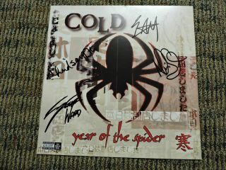 Cold Year Of The Spider Signed / Autographed Album Flat