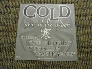 Cold Year of the Spider signed / autographed Album Flat 2