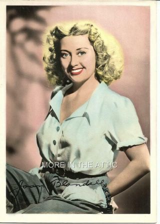Cute Perky Joan Blondell Vintage Hollywood Fan Photo